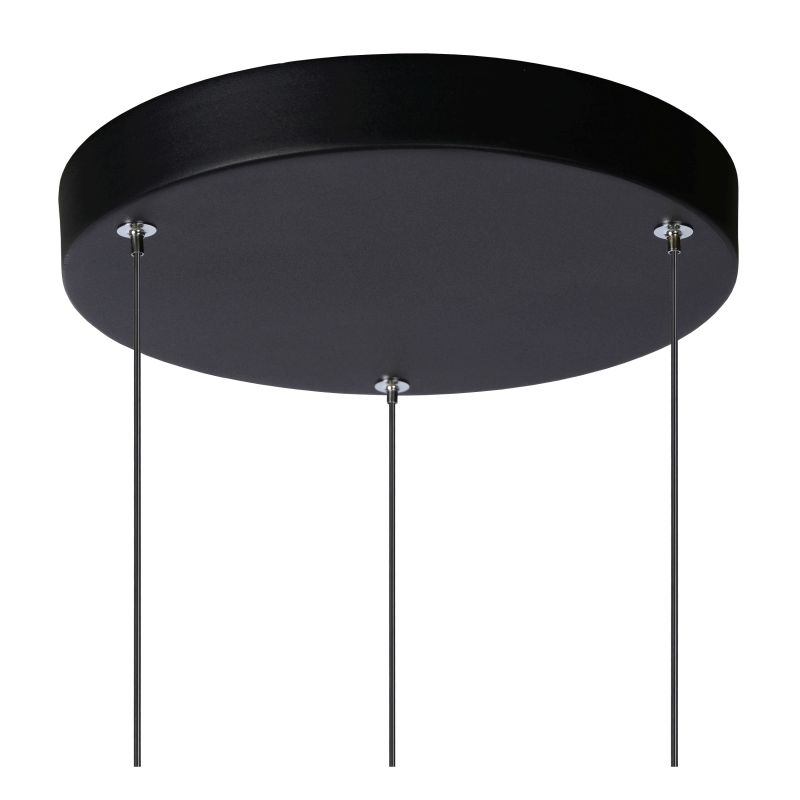 Lucide TUBULE - Závesné svietidlo - Ø 26 cm - LED - 3x7W 2700K - Čierna